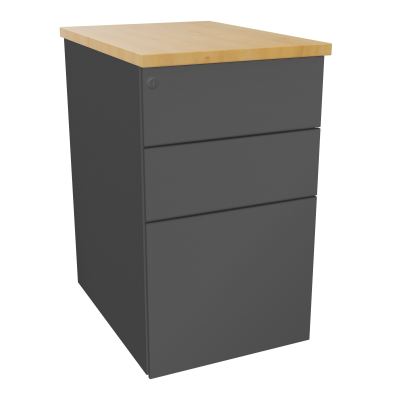CAISSON HB METAL 3T P.60 L.43,2 H.73,5 CM DONT 1 DS TOP MELAMINE
