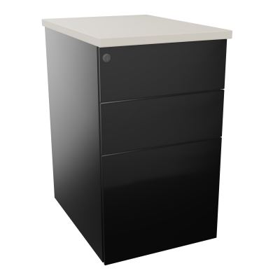 CAISSON HB METAL 3T P.60 L.43,2 H.73,5 CM DONT 1 DS TOP MELAMINE