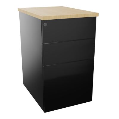 CAISSON HB METAL 3T P.60 L.43,2 H.73,5 CM DONT 1 DS TOP MELAMINE