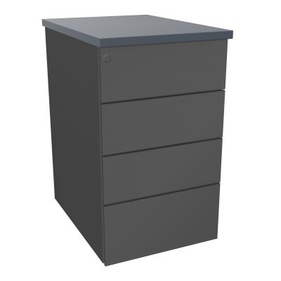CAISSON HB METAL 4T PLT P.60L.43,2 H.73,5 CM TOP MELAMINE