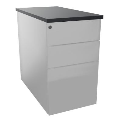 CAISSON HB METAL 3T P.80 L.43,2 H.73,5 CM DONT 1 DS TOP MELAMINE