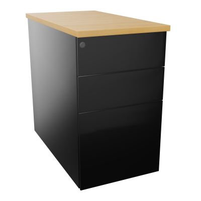 CAISSON HB METAL 3T P.80 L.43,2 H.73,5 CM DONT 1 DS TOP MELAMINE