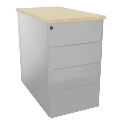 CAISSON HB METAL 4T PLT P80 L43,2 H73,5 CM TOP MELAMINE