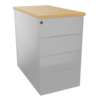 CAISSON HB METAL 4T PLT P80 L43,2 H73,5 CM TOP MELAMINE