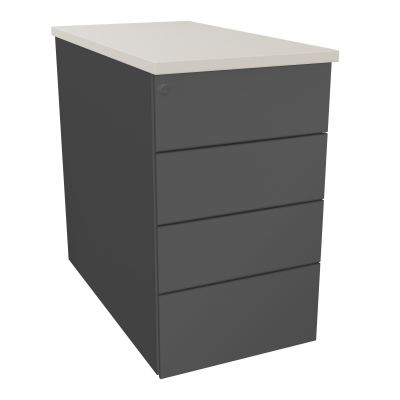 CAISSON HB METAL 4T PLT P80 L43,2 H73,5 CM TOP MELAMINE