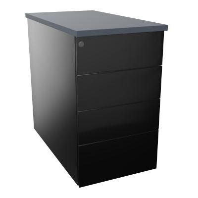 CAISSON HB METAL 4T PLT P80 L43,2 H73,5 CM TOP MELAMINE