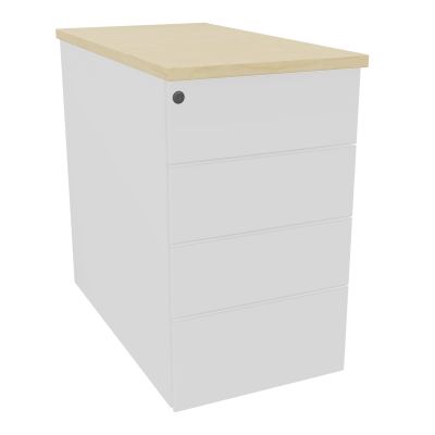CAISSON HB METAL 4T PLT P80 L43,2 H73,5 CM TOP MELAMINE