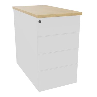 CAISSON HB METAL 4T PLT P80 L43,2 H73,5 CM TOP MELAMINE
