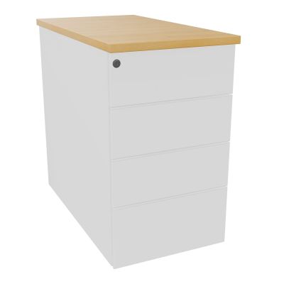 CAISSON HB METAL 4T PLT P80 L43,2 H73,5 CM TOP MELAMINE