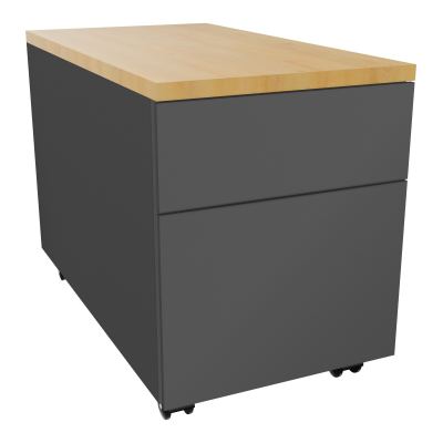 CAISSON MOB METAL 2T 43,2X80,2XH57,4 CM TOP MELAMINE