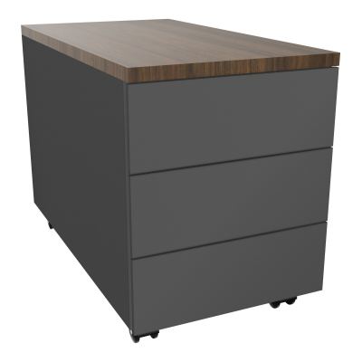 CAISSON MOB METAL 3T 43,2X80,2XH57,4 CM TOP MELAMINE