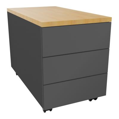 CAISSON MOB METAL 3T 43,2X80,2XH57,4 CM TOP MELAMINE