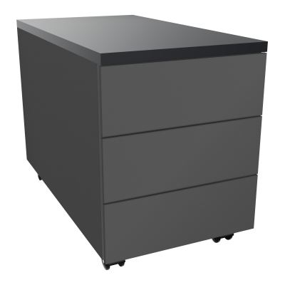 CAISSON MOB METAL 3T 43,2X80,2XH57,4 CM TOP MELAMINE