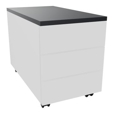 CAISSON MOB METAL 3T 43,2X80,2XH57,4 CM TOP MELAMINE