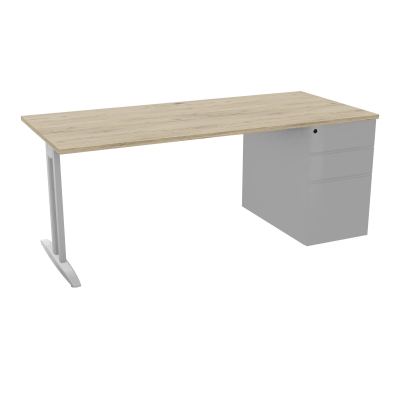 BUR RECT IDOL L180 XP80CM DECOR R3 PIED I FX SANS CARTER FIN SA ET CAISS PORT À DROITE ASS