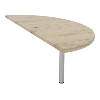 TABLE DEMI-LUNE IDOL L165XP60CM DECOR R3 PIEDS TUBE FIXES RONDS FIN SA