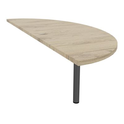 TABLE DEMI-LUNE IDOL L165XP60CM DECOR R3 PIEDS TUBE RH RONDS FIN SC