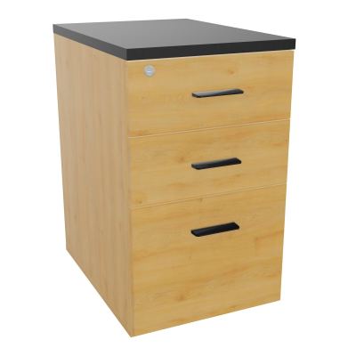 RETOUR SUR CAISSON HAUTEUR BUREAU P60XL43,2 - 3 TIROIRS DONT 1DS TOP EP25MM R5 R9 SG