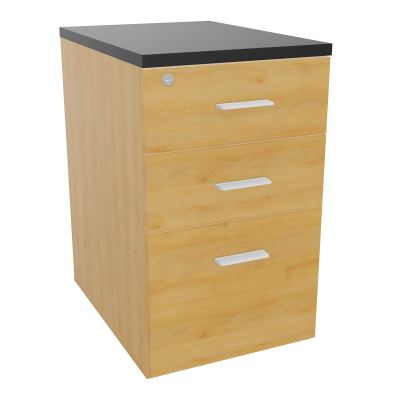 RETOUR SUR CAISSON HAUTEUR BUREAU P60XL43,2 - 3 TIROIRS DONT 1DS TOP EP25MM R5 R9 SO