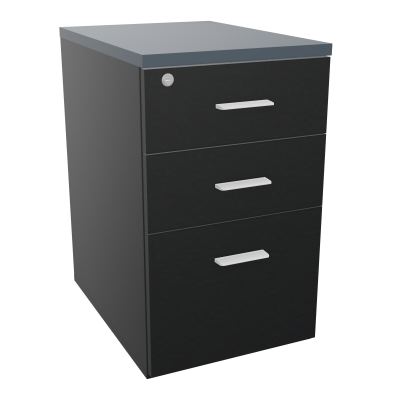 RETOUR SUR CAISSON HAUTEUR BUREAU P60XL43,2 - 3 TIROIRS DONT 1DS TOP EP25MM R9 R6 SO