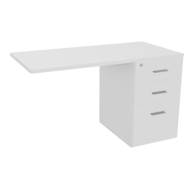 RETOUR SUR CAISSON HAUTEUR BUREAU P60XL120 - 3 TIROIRS DONT 1DS TOP EP25MM MG MG SB