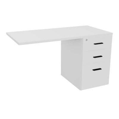 RETOUR SUR CAISSON HAUTEUR BUREAU P60XL120 - 3 TIROIRS DONT 1DS TOP EP25MM MG MG SG