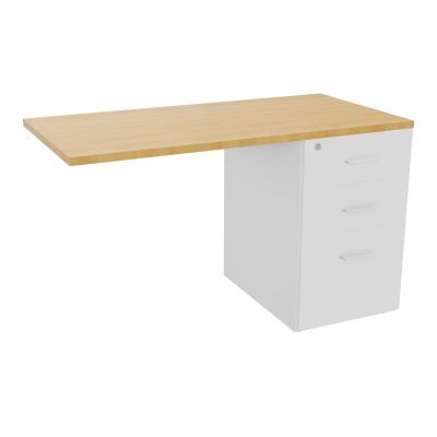 RETOUR SUR CAISSON HAUTEUR BUREAU P60XL120 - 3 TIROIRS DONT 1DS TOP EP25MM MG R5 SO