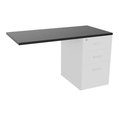 RETOUR SUR CAISSON HAUTEUR BUREAU P60XL120 - 3 TIROIRS DONT 1DS TOP EP25MM MG R9 SO
