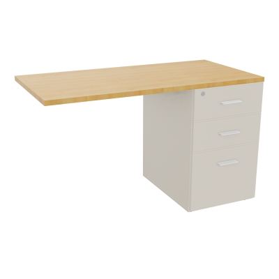 RETOUR SUR CAISSON HAUTEUR BUREAU P60XL120 - 3 TIROIRS DONT 1DS TOP EP25MM N5 R5 SO