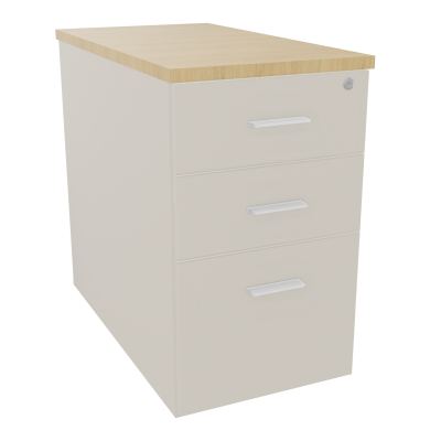 EXTENSION SUR CAISSON HAUTEUR P80XL43,2 cm - 3 TIROIRS DONT 1DS TOP EP25MM N5 R1 SO