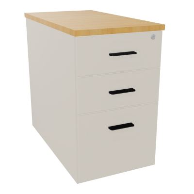 EXTENSION SUR CAISSON HAUTEUR P80XL43,2 cm - 3 TIROIRS DONT 1DS TOP EP25MM N5 R5 SG