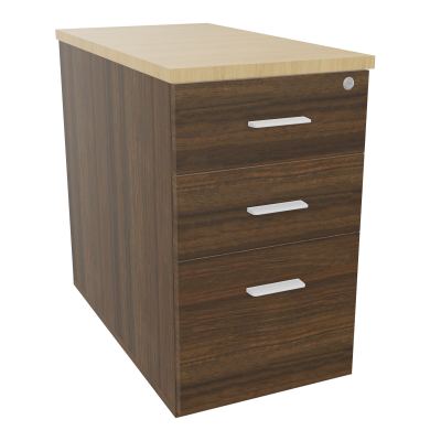 EXTENSION SUR CAISSON HAUTEUR P80XL43,2 cm - 3 TIROIRS DONT 1DS TOP EP25MM N6 R1 SO