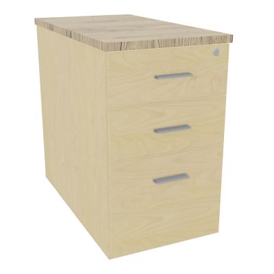 EXTENSION SUR CAISSON HAUTEUR P80XL43,2 cm - 3 TIROIRS DONT 1DS TOP EP25MM N8 R3 SB