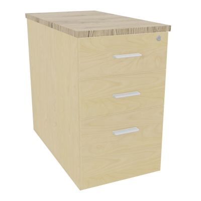 EXTENSION SUR CAISSON HAUTEUR P80XL43,2 cm - 3 TIROIRS DONT 1DS TOP EP25MM N8 R3 SO
