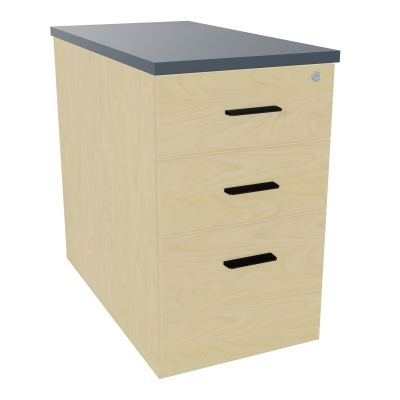 EXTENSION SUR CAISSON HAUTEUR P80XL43,2 cm - 3 TIROIRS DONT 1DS TOP EP25MM N8 R6 SG