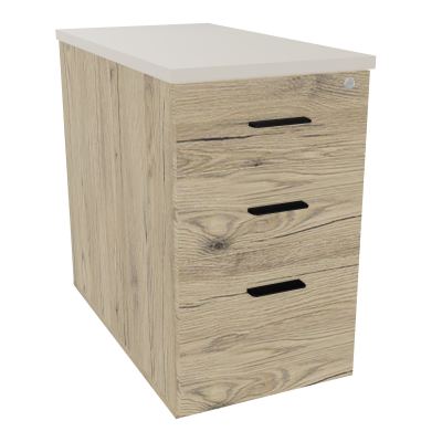 EXTENSION SUR CAISSON HAUTEUR P80XL43,2 cm - 3 TIROIRS DONT 1DS TOP EP25MM R3 N5 SG