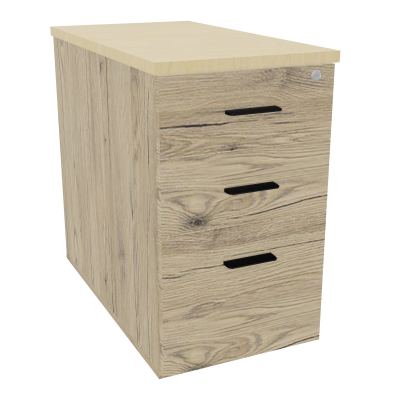 EXTENSION SUR CAISSON HAUTEUR P80XL43,2 cm - 3 TIROIRS DONT 1DS TOP EP25MM R3 N8 SG