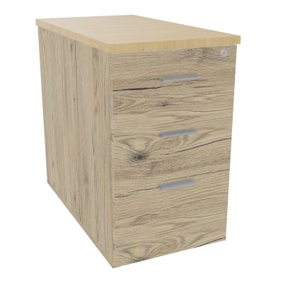 EXTENSION SUR CAISSON HAUTEURP80XL43,2 cm - 3 TIROIRS DONT 1DS TOP EP25MM R3 R1 SB