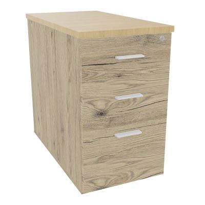 EXTENSION SUR CAISSON HAUTEURP80XL43,2 cm - 3 TIROIRS DONT 1DS TOP EP25MM R3 R1 SO