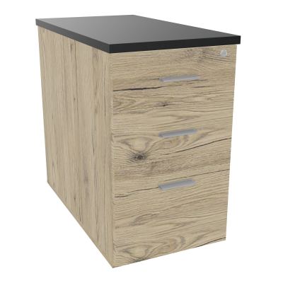 EXTENSION SUR CAISSON HAUTEUR P80XL43,2 cm - 3 TIROIRS DONT 1DS TOP EP25MM R3 R9 SB