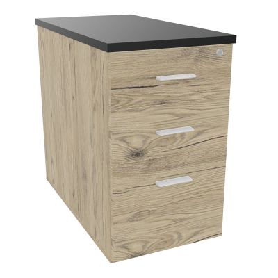 EXTENSION SUR CAISSON HAUTEUR P80XL43,2 cm - 3 TIROIRS DONT 1DS TOP EP25MM R3 R9 SO