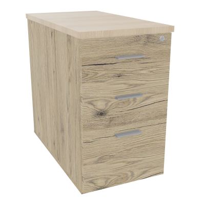 EXTENSION SUR CAISSON HAUTEUR P80XL43,2 cm - 3 TIROIRS DONT 1DS TOP EP25MM R3 RZ SB