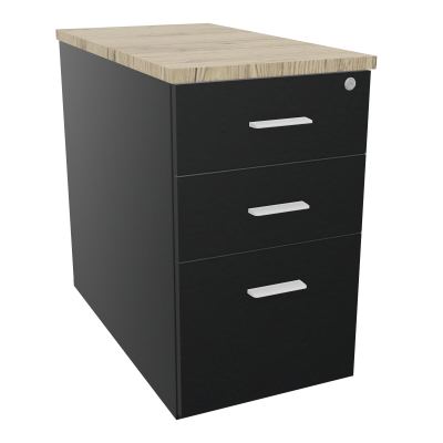 EXTENSION SUR CAISSON HAUTEUR P80XL43,2 cm - 3 TIROIRS DONT 1DS TOP EP25MM R9 R3 SO