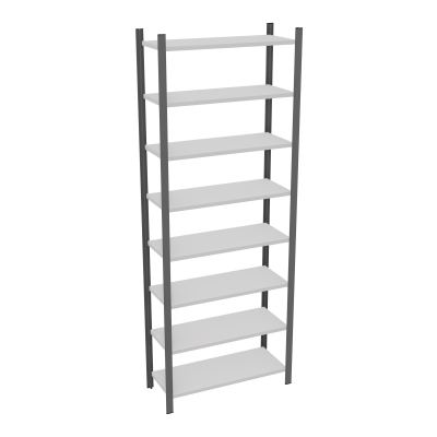 RAYONNAGE H250XL90CM - 8 TAB -PEINT - ELEMENT DEPART