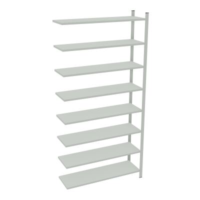 RAYONNAGE H250XL120CM - 8 TAB- GALVANISE - ELEMENT SUIVANT