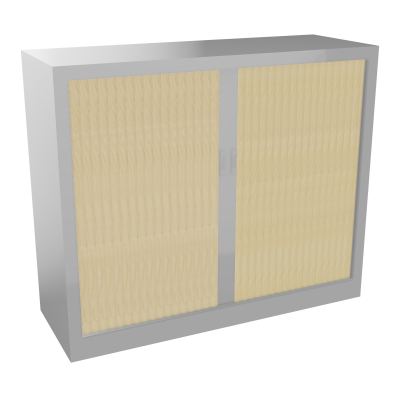 ARMOIRE À RIDEAUX H. 100 X L. 120 X P. 43 CM - EQUIPEE DE 2 TABLETTES + 1