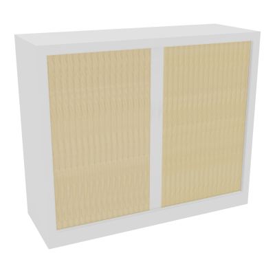 ARMOIRE À RIDEAUX H. 100 X L. 120 X P. 43 CM - EQUIPEE DE 2 TABLETTES + 1