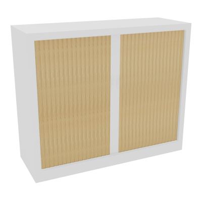 ARMOIRE À RIDEAUX H. 100 X L.120 X P. 43 CM - EQUIPEE DE 2 TABLETTES + 1