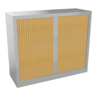 ARMOIRE À RIDEAUX H. 100 X L.120 X P. 43 CM - EQUIPEE DE 2 TABLETTES + 1