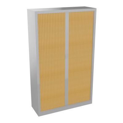 ARMOIRE À RIDEAUX H. 198 X L.120 X P. 43 CM - EQUIPEE DE 4 TABLETTES + 1
